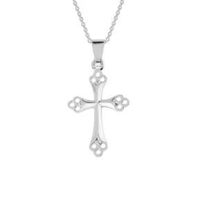 14k Gold Filigree Cross Pendant Necklace