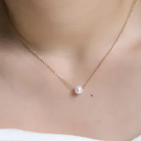 14K Gold-Filled Dainty Pearl Necklace