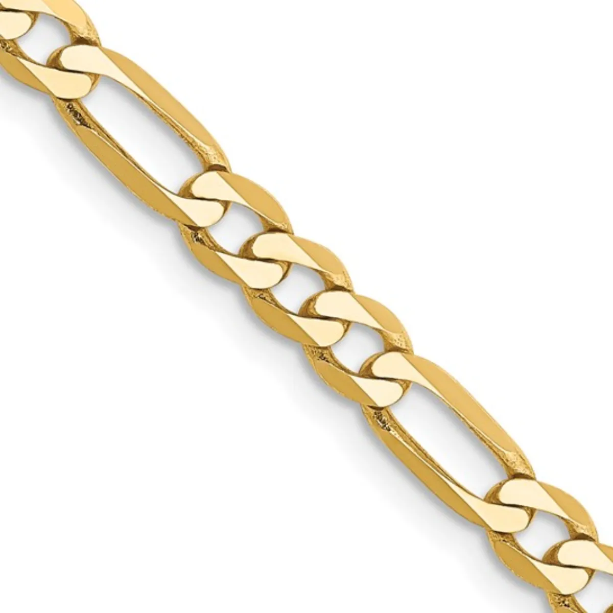 14K Gold Filled Figaro Link Chain Necklace 4mm For Mens Womens Thick Jewelry Design Gifts