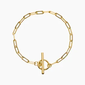 18K Gold-Filled Toggle Closure link Bracelet