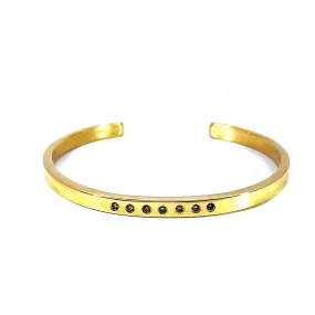 18k Yellow Gold Cuff with Champagne Diamonds