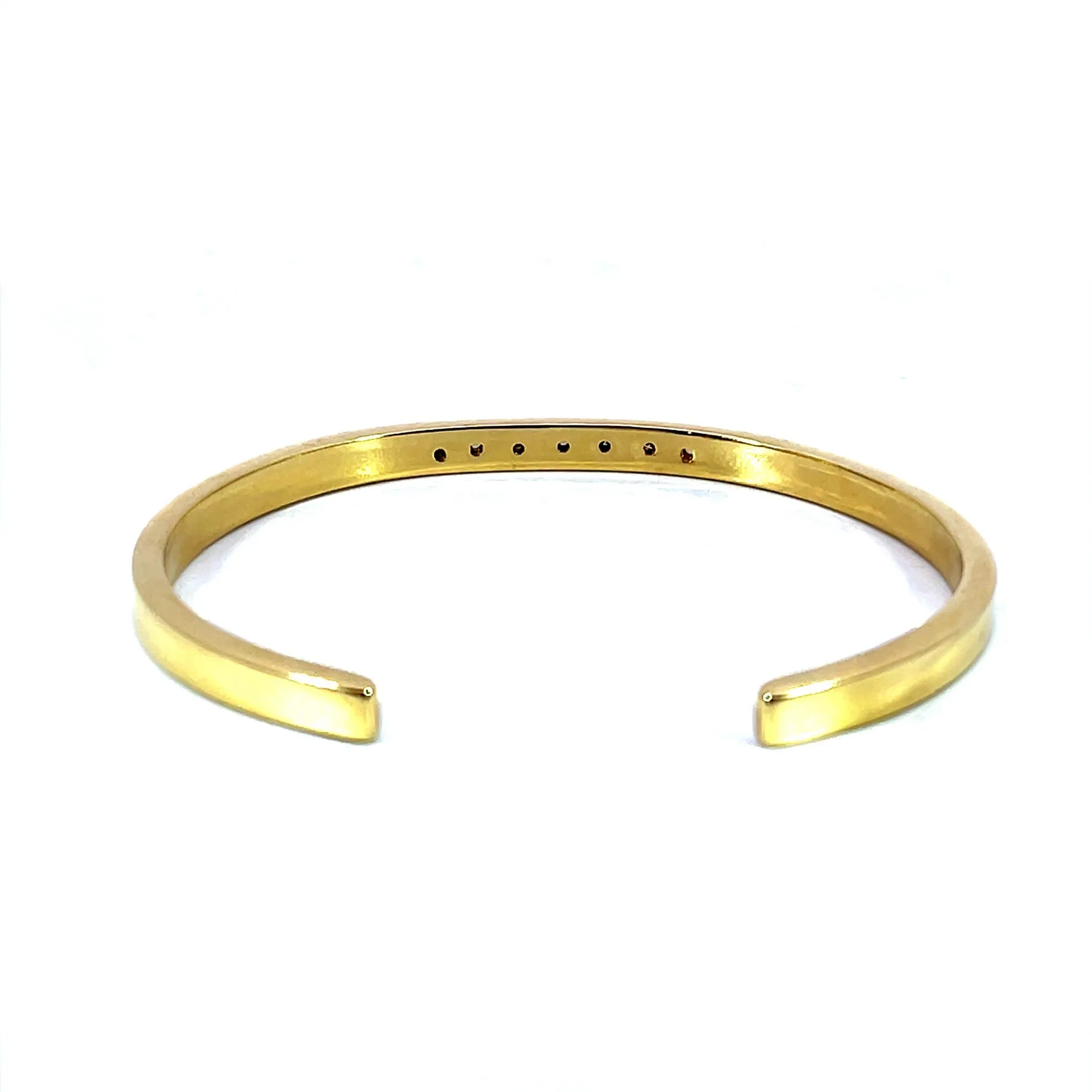 18k Yellow Gold Cuff with Champagne Diamonds