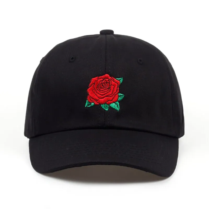 2018 new Red Rose Flower Baseball Cap Women Snapback Cap With Dad Hat Female Hip Hop Sun Summer brand cap hats wholesale