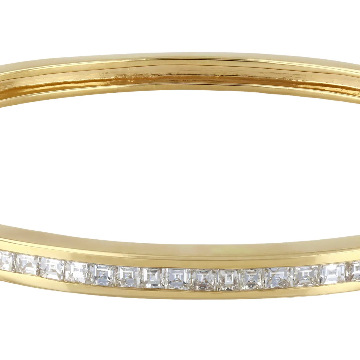 2.03ct Diamond Channel Set Bangle | Pre-Loved | 18K Yellow Gold