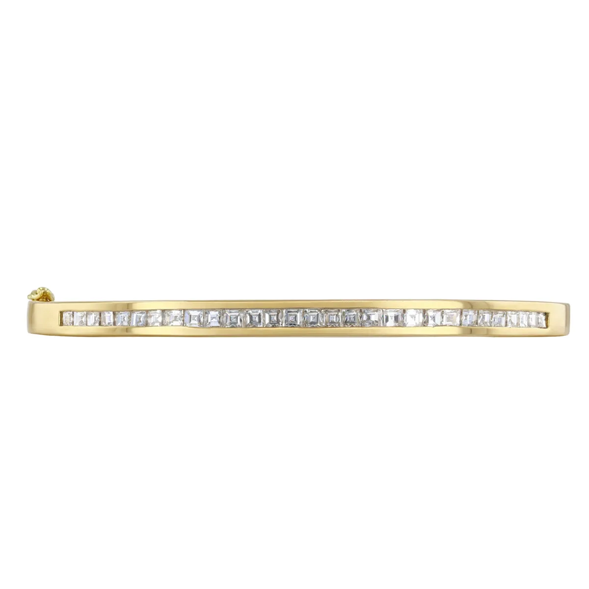 2.03ct Diamond Channel Set Bangle | Pre-Loved | 18K Yellow Gold