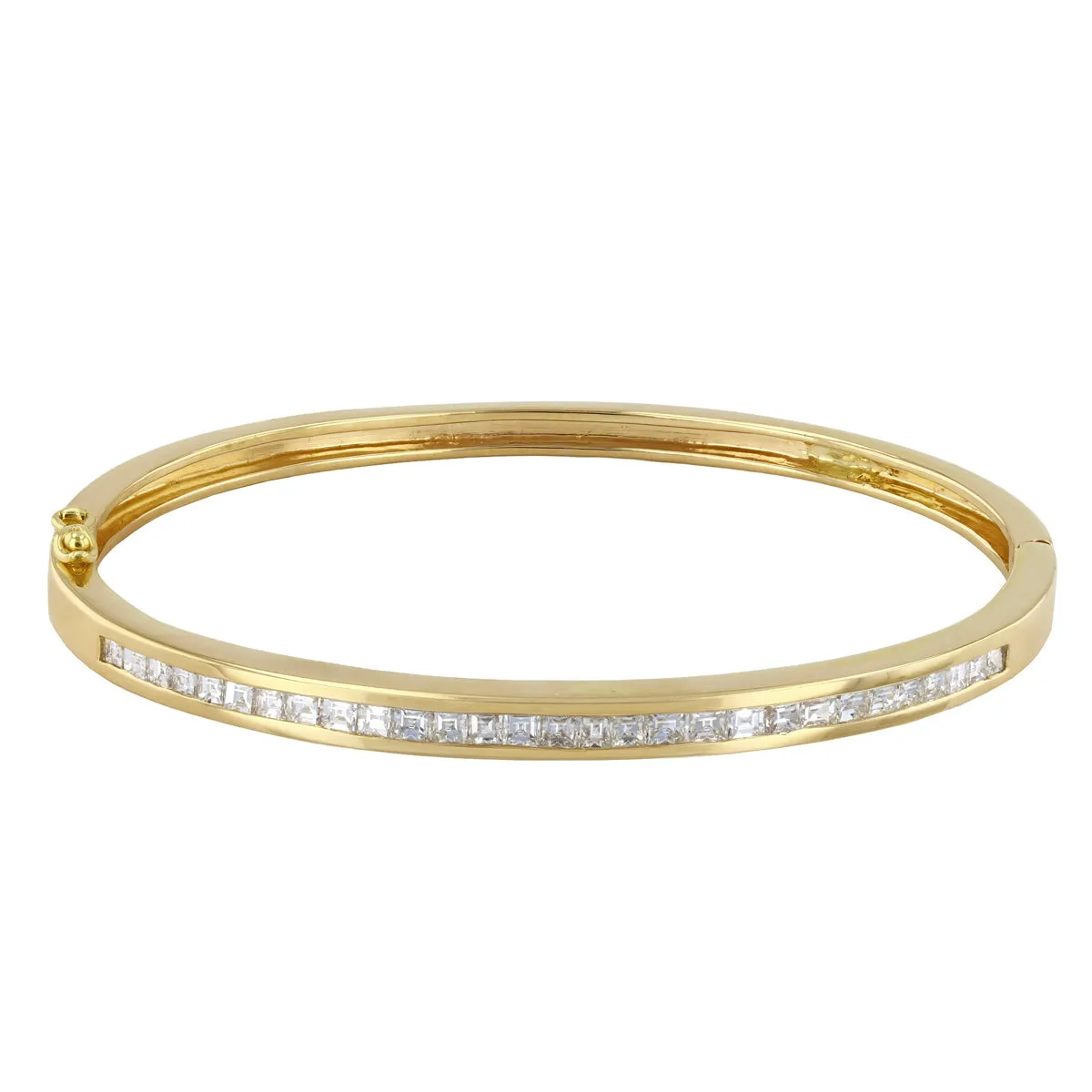 2.03ct Diamond Channel Set Bangle | Pre-Loved | 18K Yellow Gold