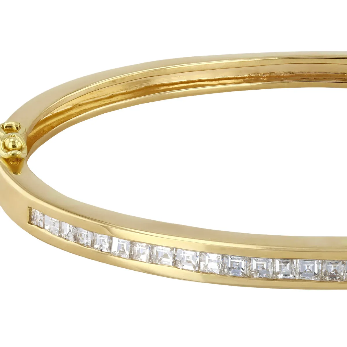 2.03ct Diamond Channel Set Bangle | Pre-Loved | 18K Yellow Gold