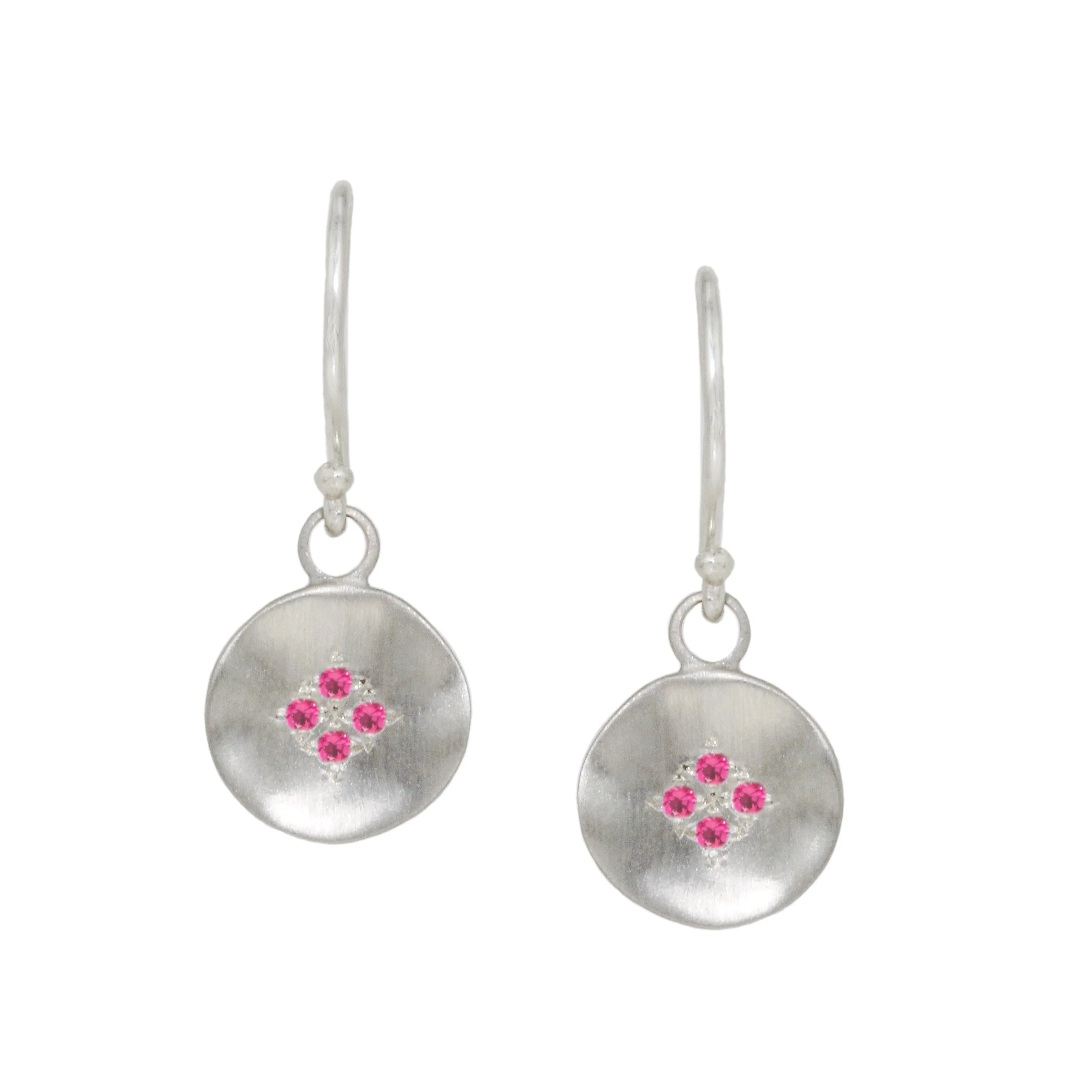 4-Point Wave Ruby Earrings