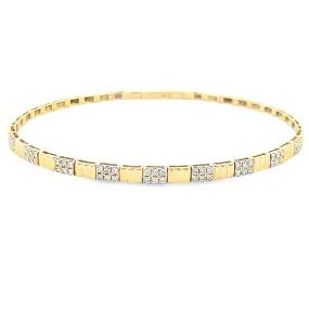 .48ct 18k Yellow Gold Diamond Bangle