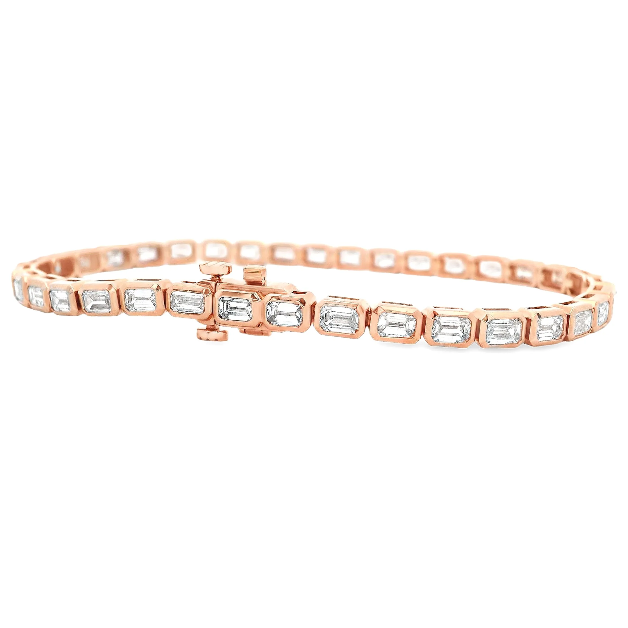 5.78ct 18k Rose Gold Diamond Bracelet