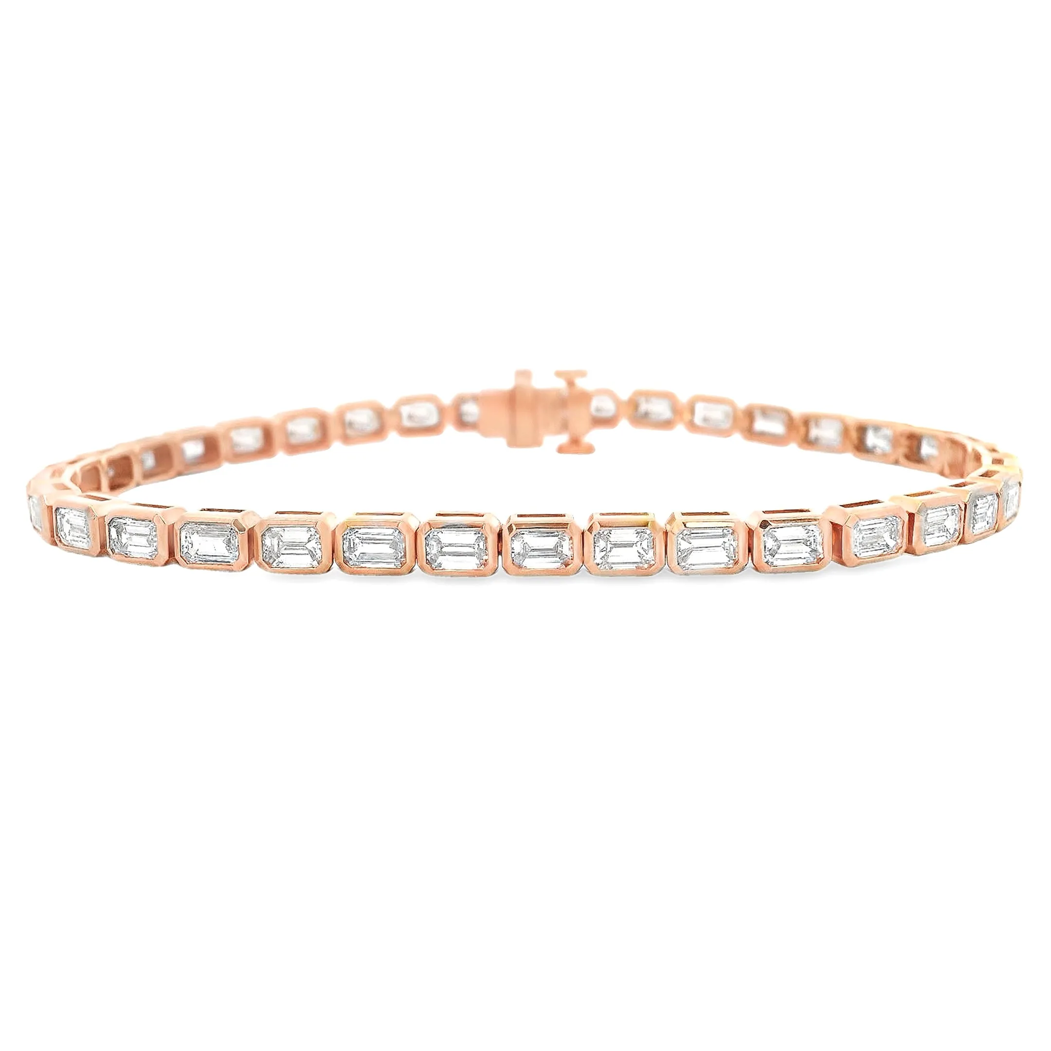 5.78ct 18k Rose Gold Diamond Bracelet