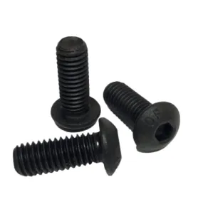 #6-32 x 1" Button Head Socket Cap Screws Plain Finish QTY 200