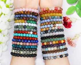 8mm Crystal Beaded Bracelets