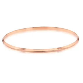 9ct Rose Gold Knife Edge Pattern Bangle