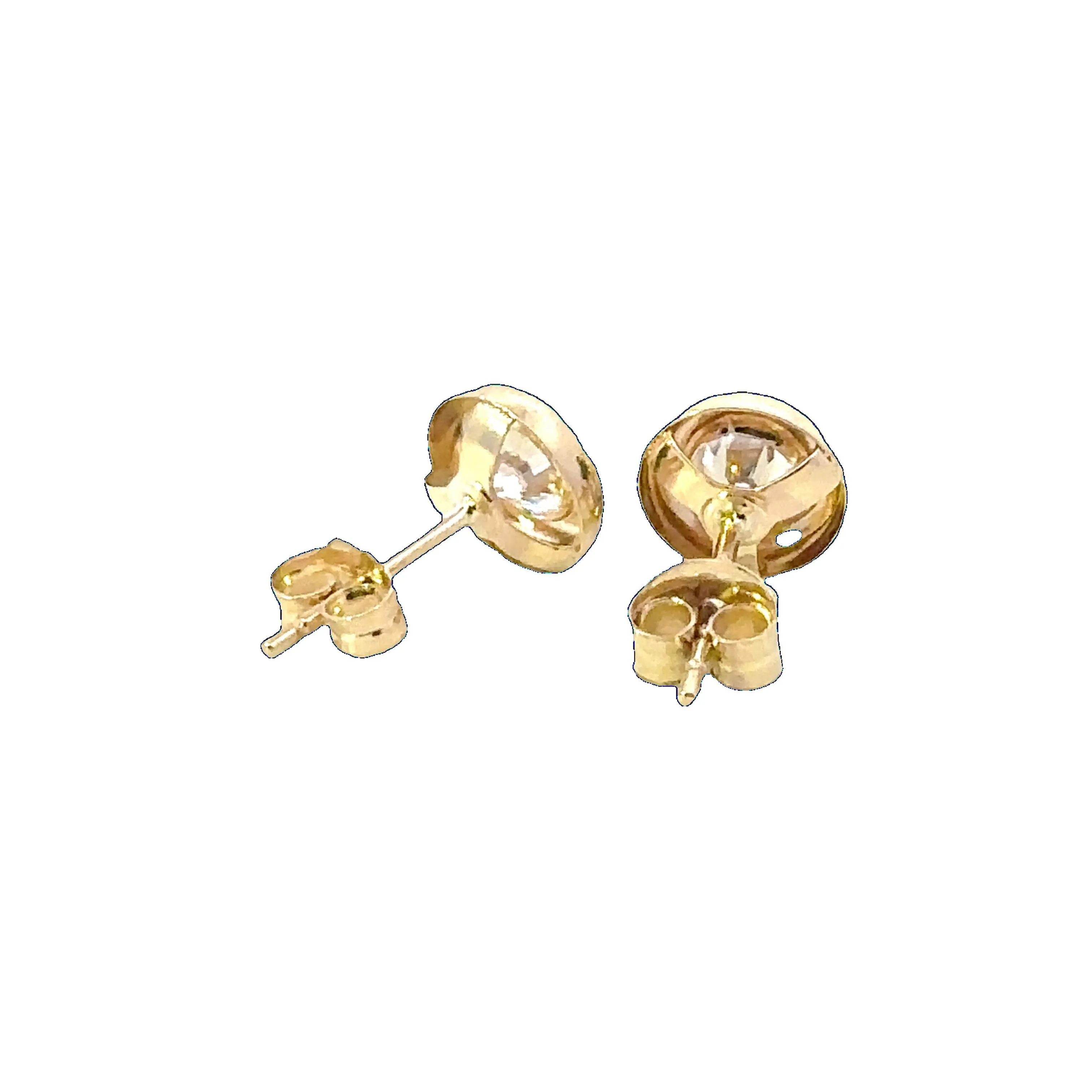 9ct Yellow Gold Cubic Zirconia Stud Earrings