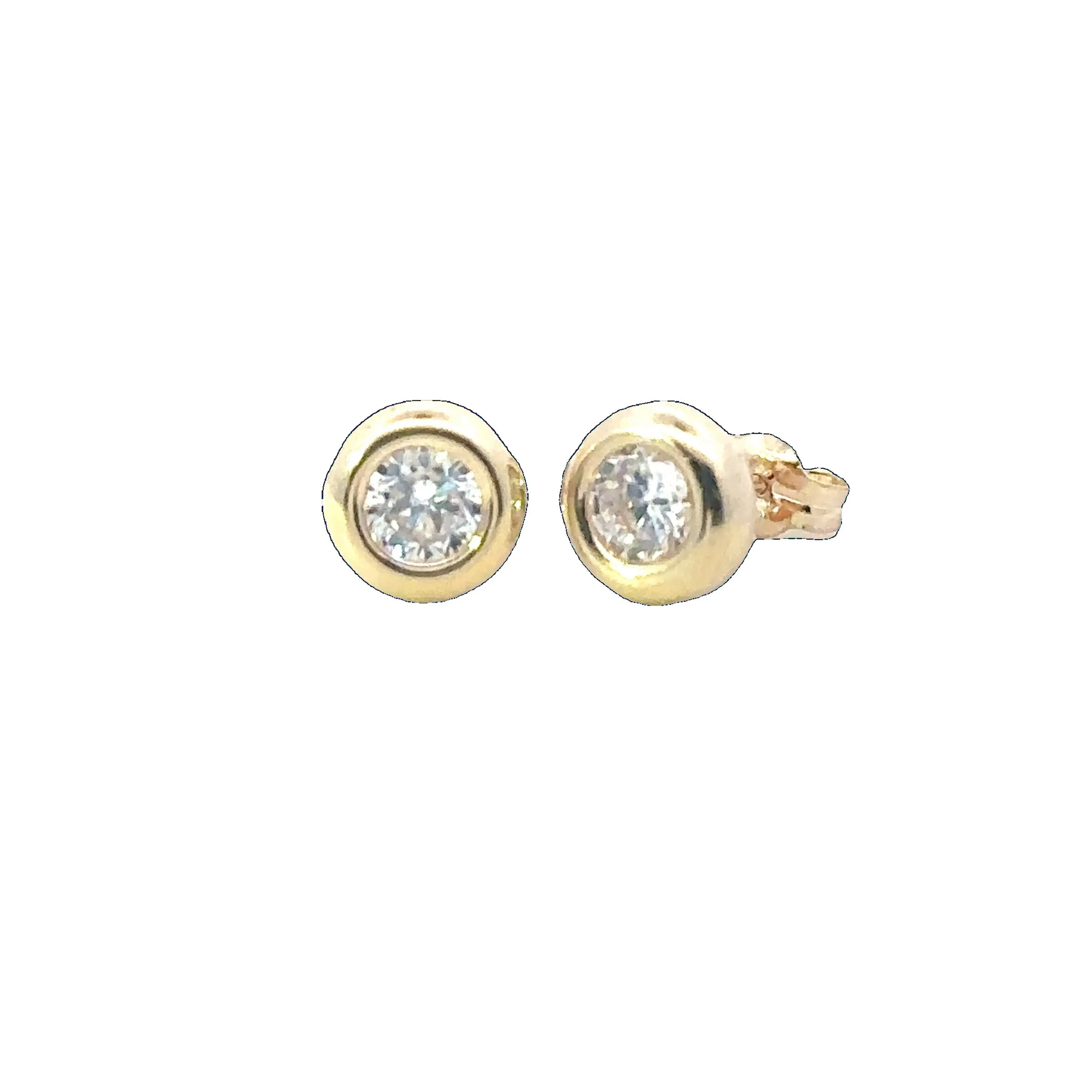 9ct Yellow Gold Cubic Zirconia Stud Earrings