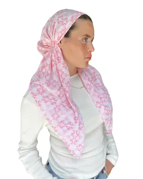 Abstract Pink Classic Pre-Tied Bandanna with Full Grip