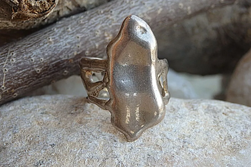 Abstract Silver Ring