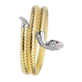 Acotis Silver Bangle Zirconia Snake G4224Y