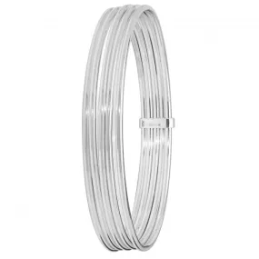 Acotis Silver Cuff Bangle Round Multi Layer G4329