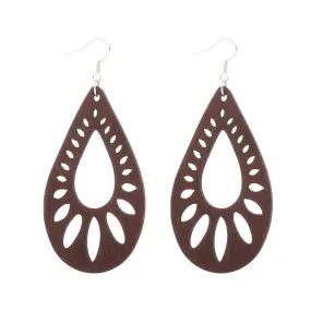 African Print Earrings | Brown oval Earrings