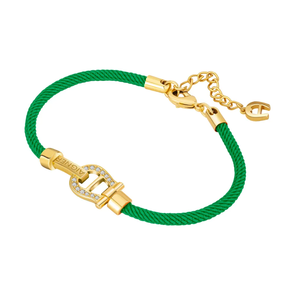 Aigner  Women Green andGold-Plated Bracelet