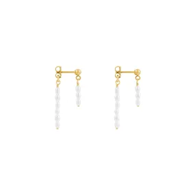 Aimee Freshwater Pearl Earrings - Solid Gold