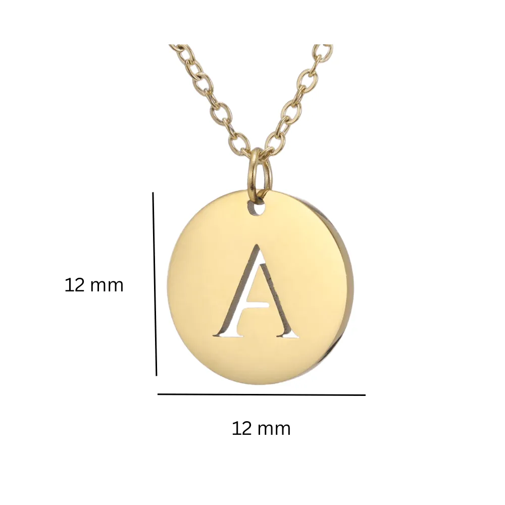 Alphabet Necklace Gold Plated - Letter N