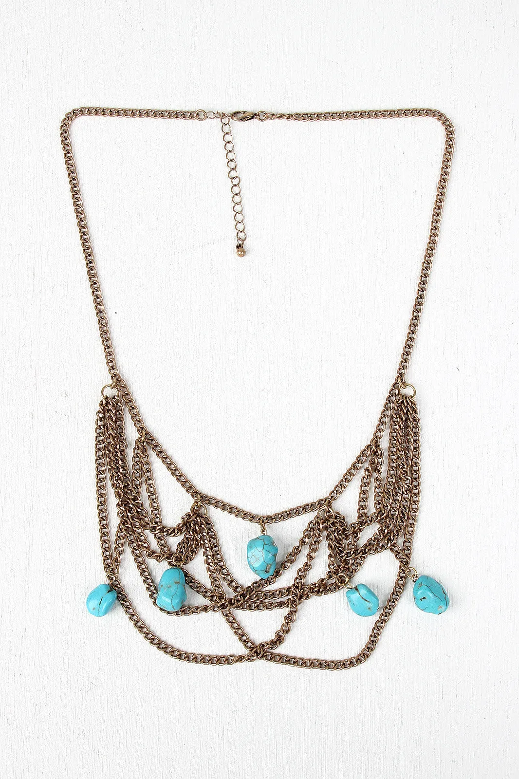 Antique Stones Tiered Statement Necklace