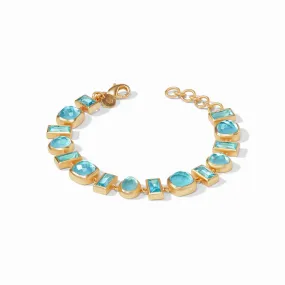 Antonia Tennis Bracelet -  Iridescent Bahamian Blue