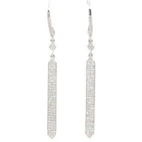 Art Deco Diamond Pave Dangle Earrings