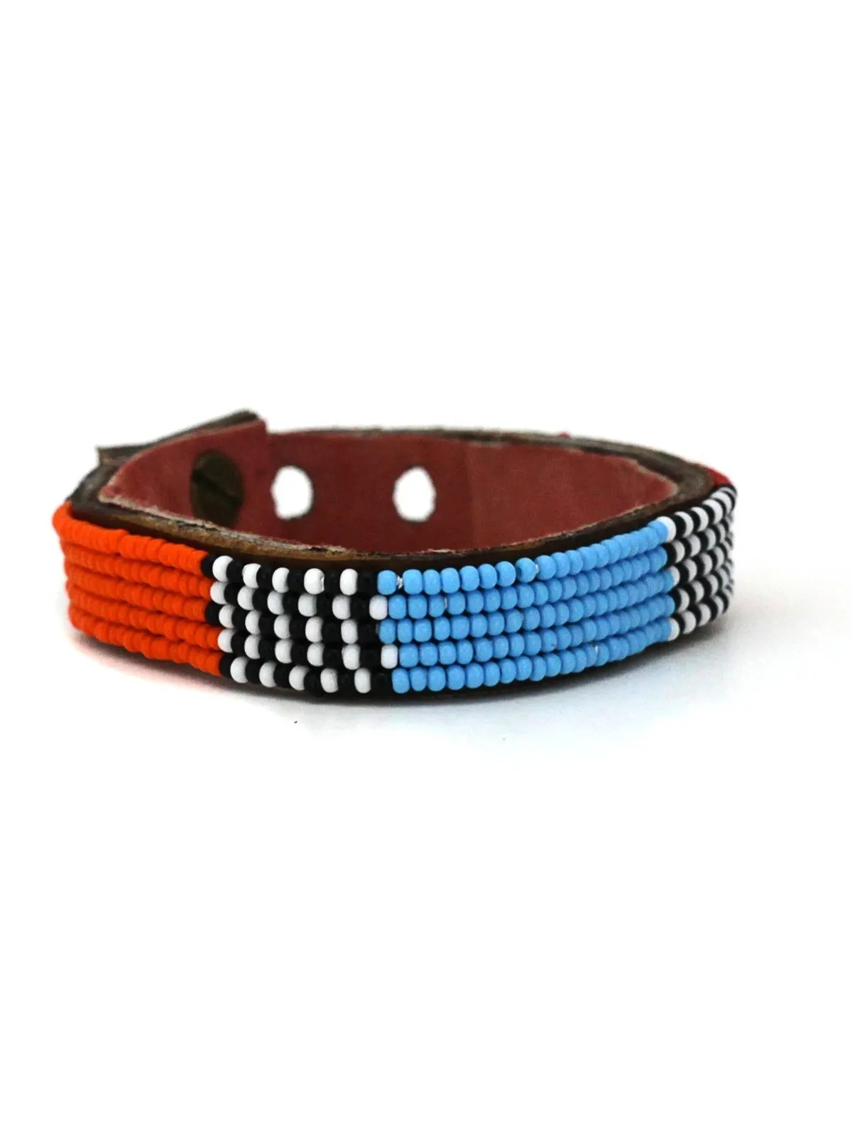 Atlas Multi Beaded Leather Cuff