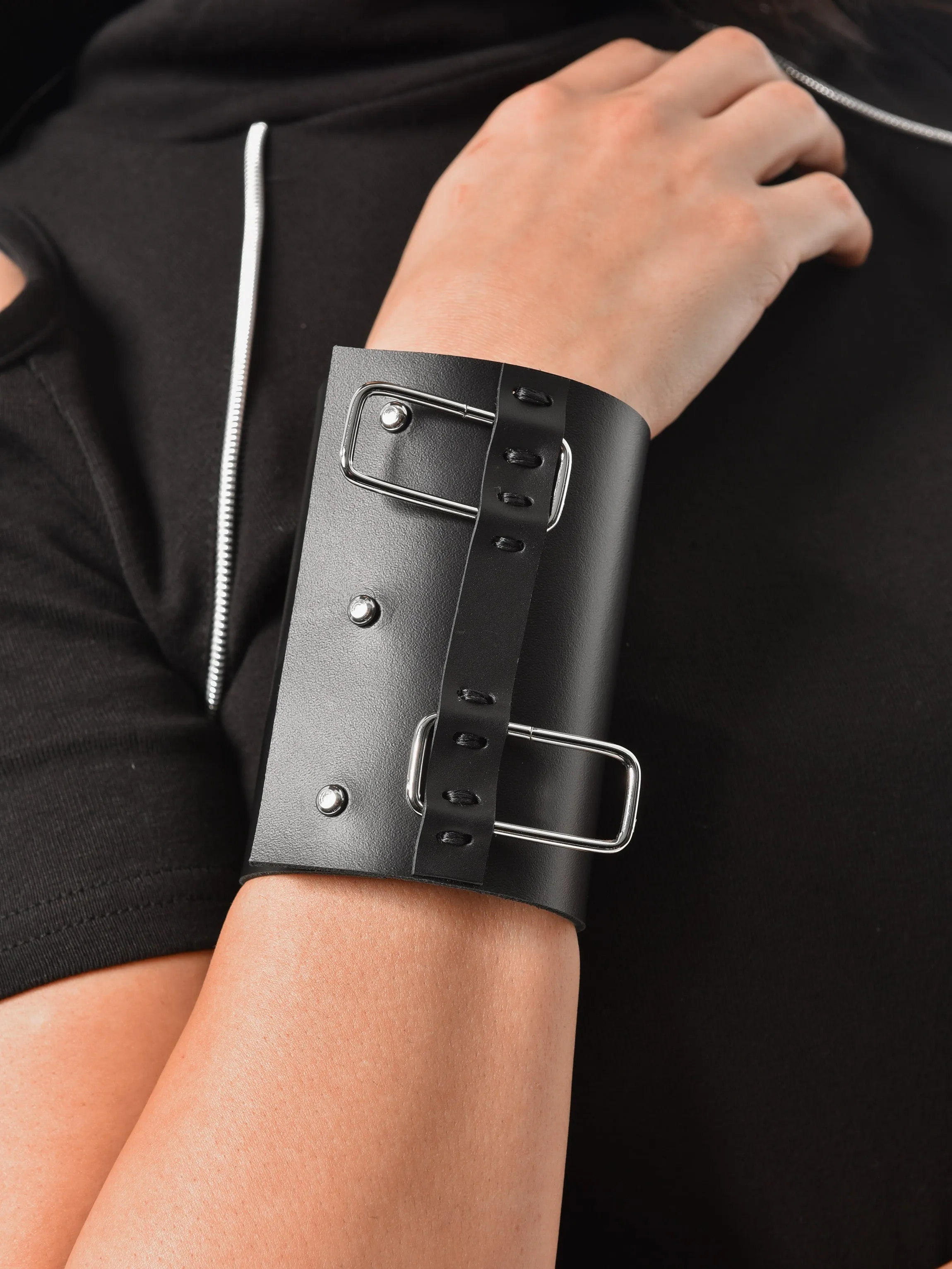 Black Leather Cuff