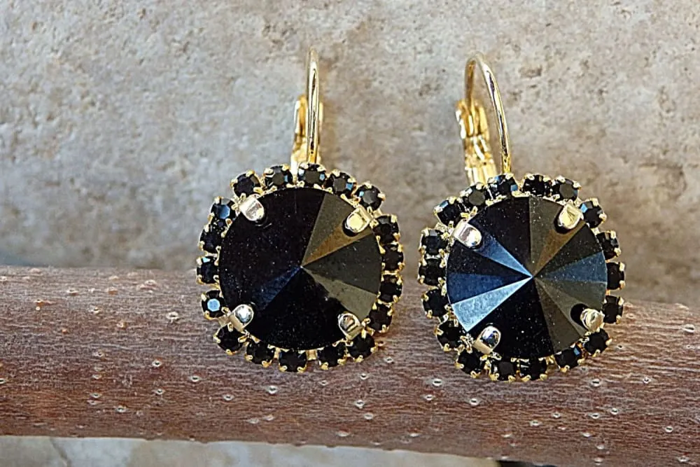 Black Rebeka Earrings