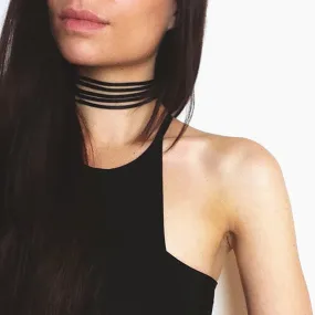 Black Suede Choker Necklace Multilayer Leather Goth Velvet Chokers Colares Jewelry Necklaces Punk Jewelery Bijoux One Direction