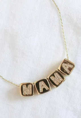 Block Necklace - MAMA