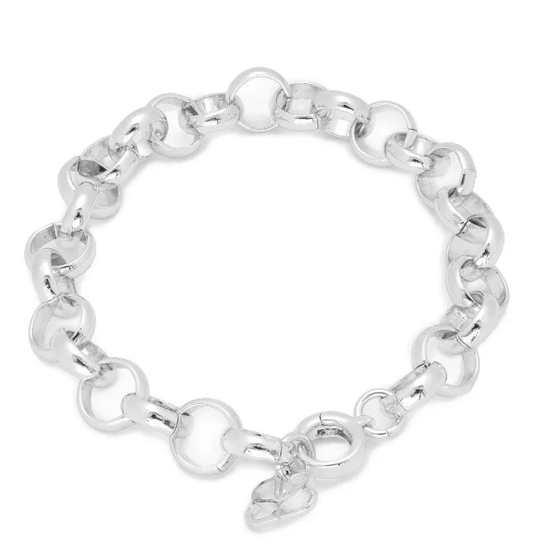 Boho Betty Link Circular Silver Chain Bracelet