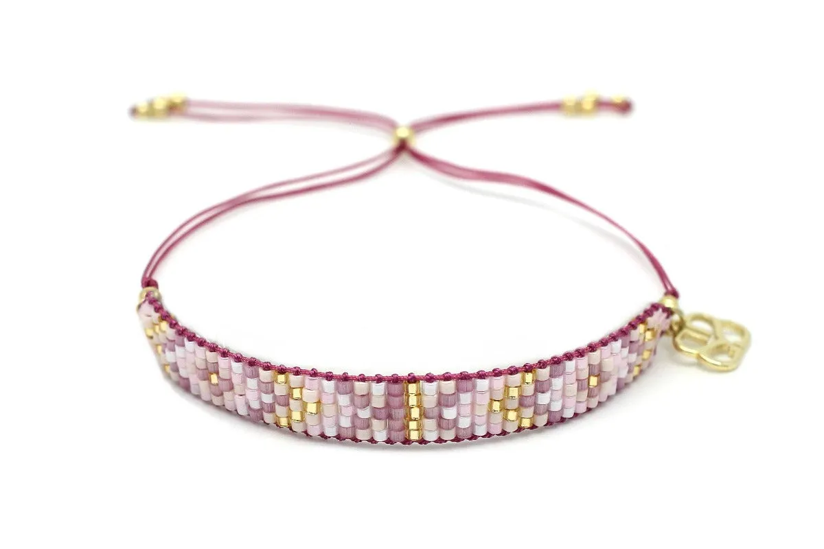 Boho Betty Matira Hot Pink Beaded Friendship Bracelet