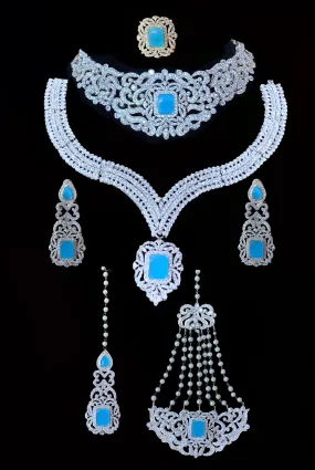 BR16 Andleeb bridal set in blue ( READY TO SHIP )