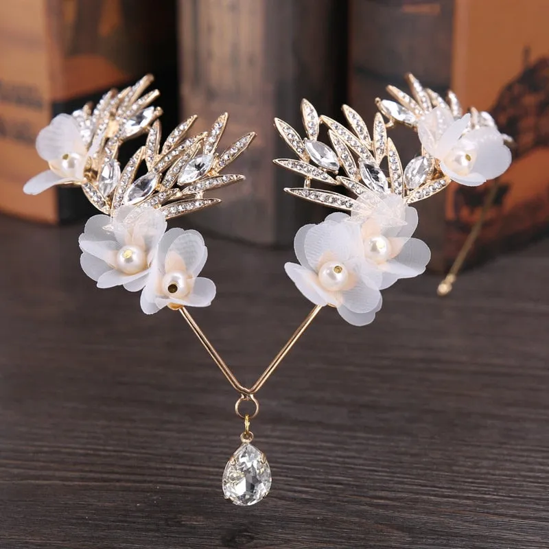 Breathtaking Floral Waterdrop Tiara