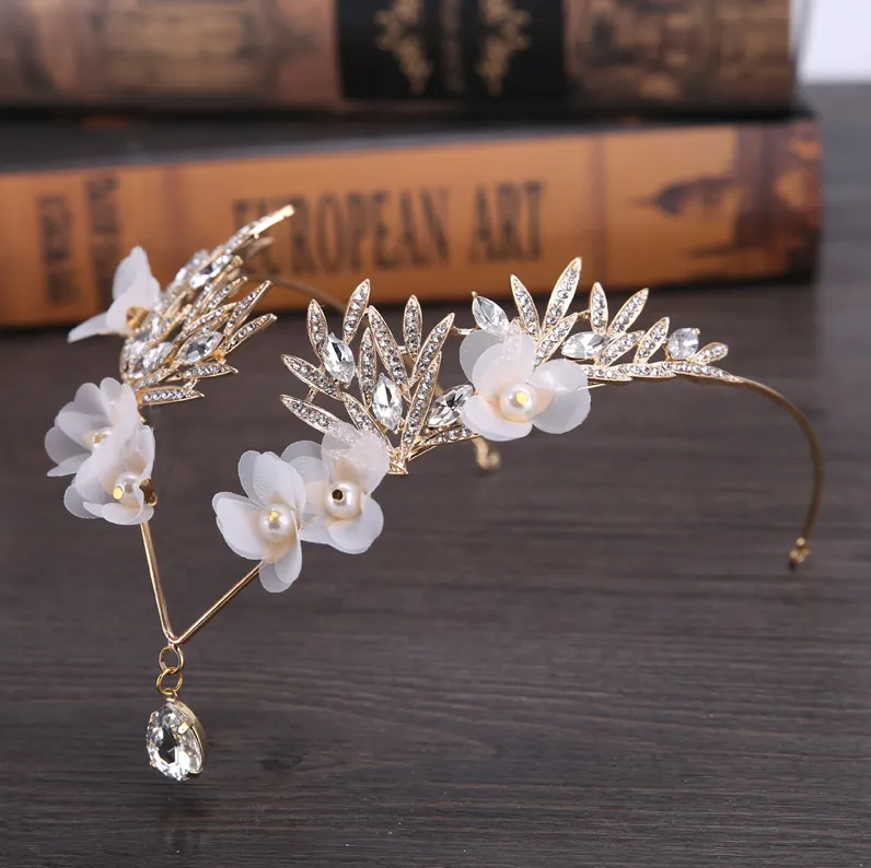 Breathtaking Floral Waterdrop Tiara