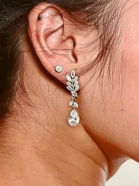 Bridal Earrings, Swarovski and Zirconia Wedding & XV Earring