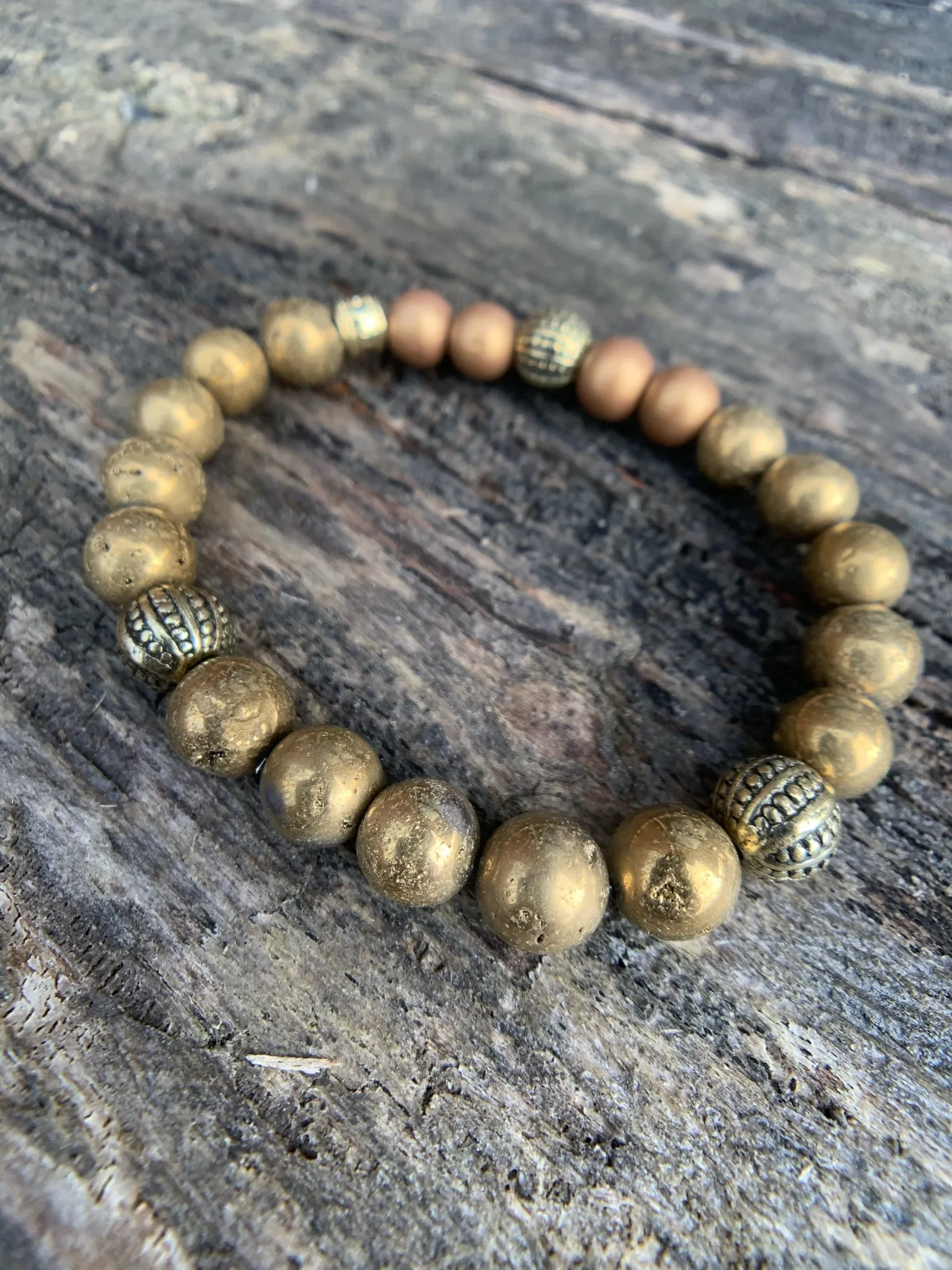 Bronze Luster Agate Bracelet