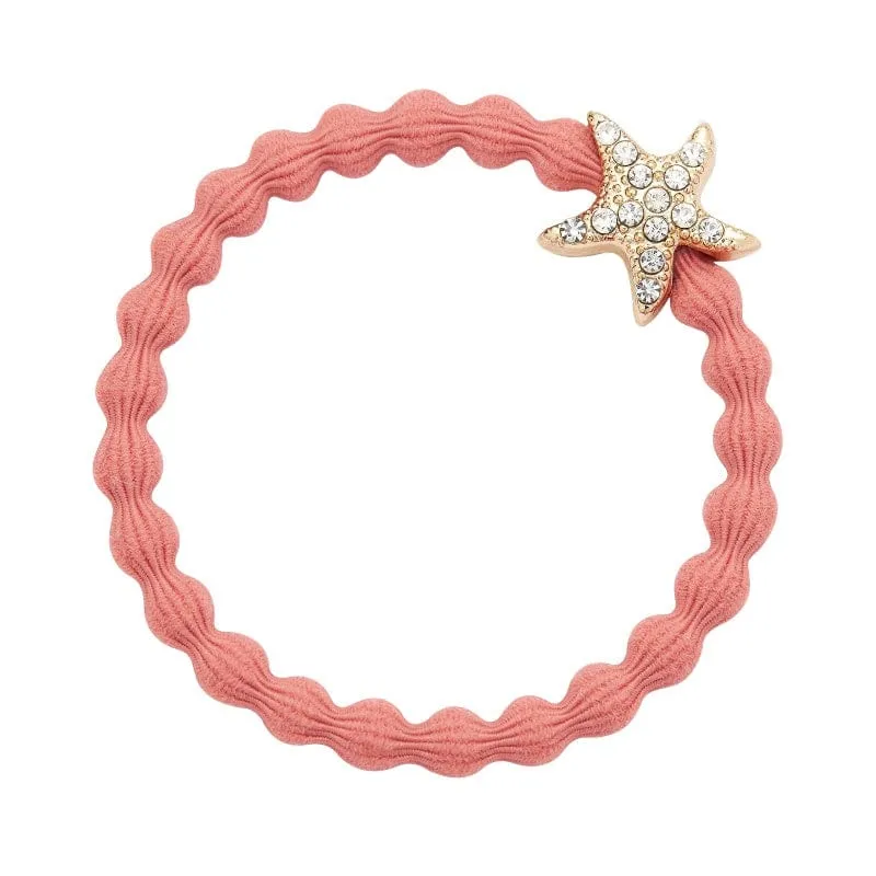 By Eloise Bangle Band Diamante Starfish Coral