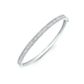 Channel Set Baguette Bangle