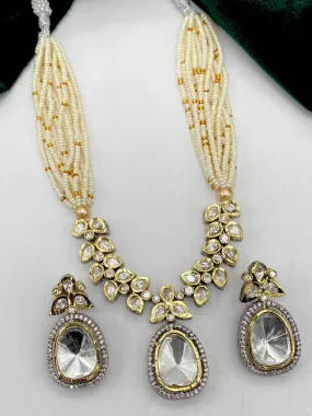 Cheedbeed Drop Kundan Necklace