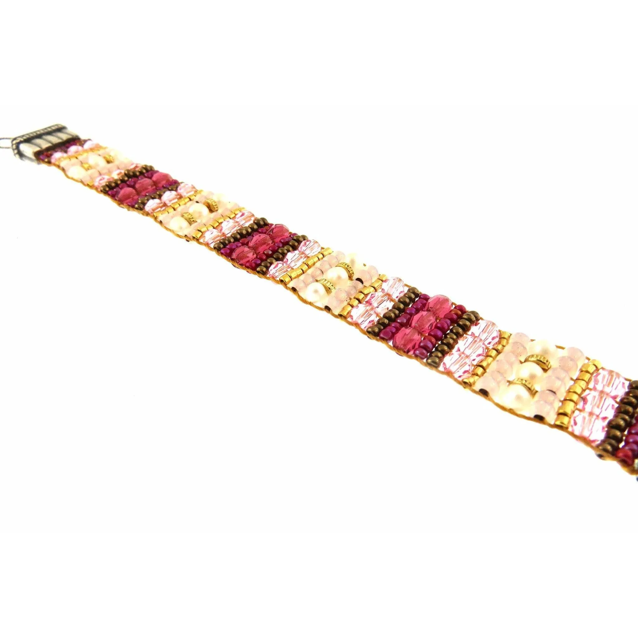 Chili Rose  "Pink and Pearl Pillow " Tiffany  Bracelet by Adonnah Langer