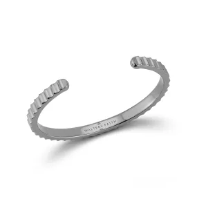 CII STERLING SILVER AND BLACK RHODIUM JUMBO FLUTED CUFF BRACELET