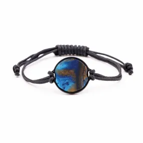 Circle ResinArt Bracelet - Rivy (Teal & Gold, 591950)