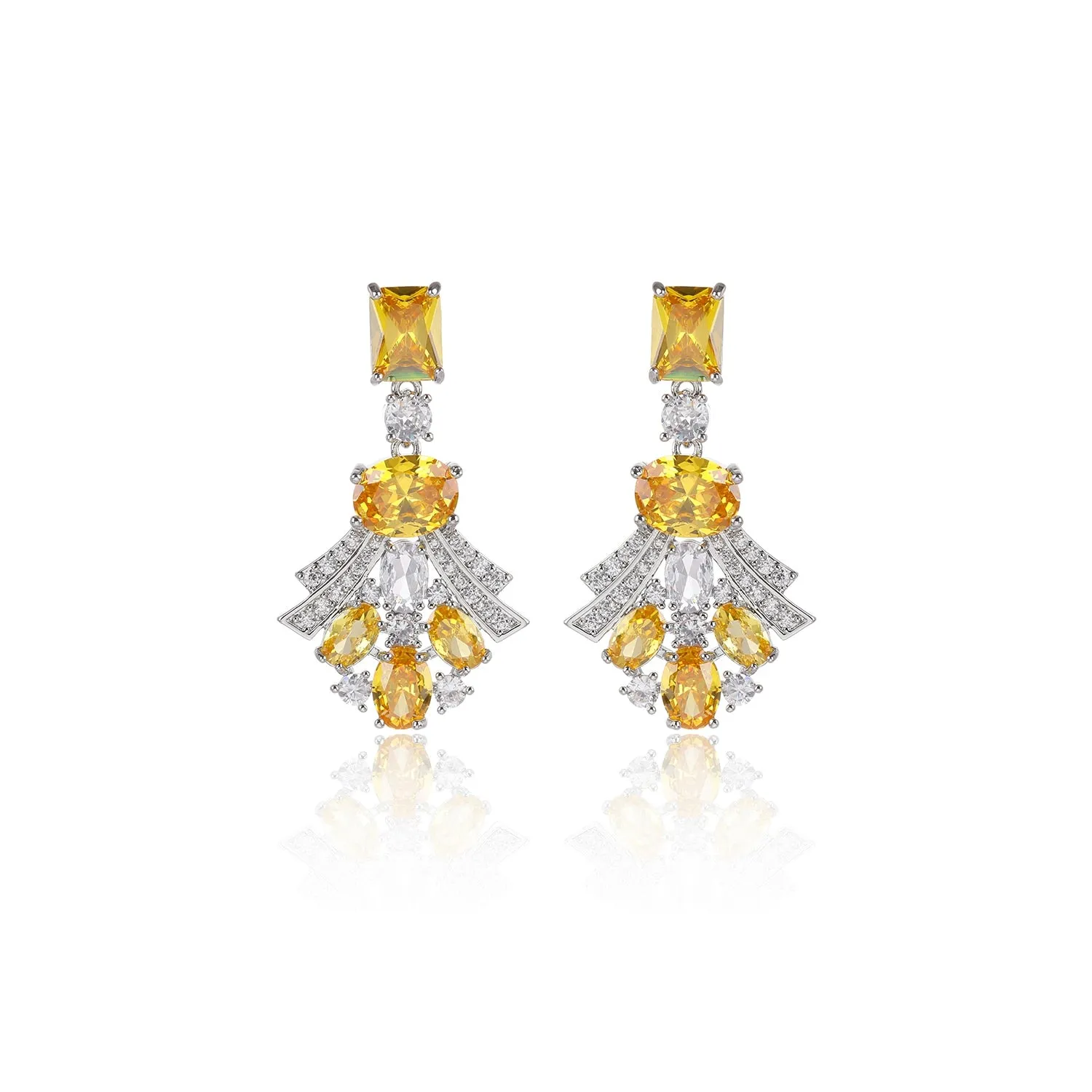 Classic Style Cubic Zircon Earrings, Drop Crystals Earring for Bride, Women Girl Birthday Party Jewelry CE11923